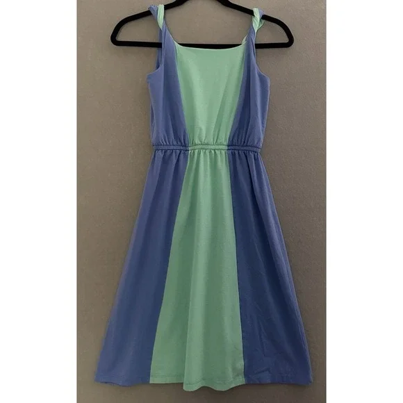 Gymboree Girls Desert Dreams Blue Green Color Block Maxi Dress Twist Straps 10