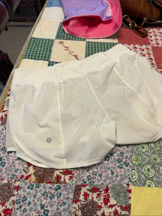 lululemon athletica White Athletic Shorts with Liner