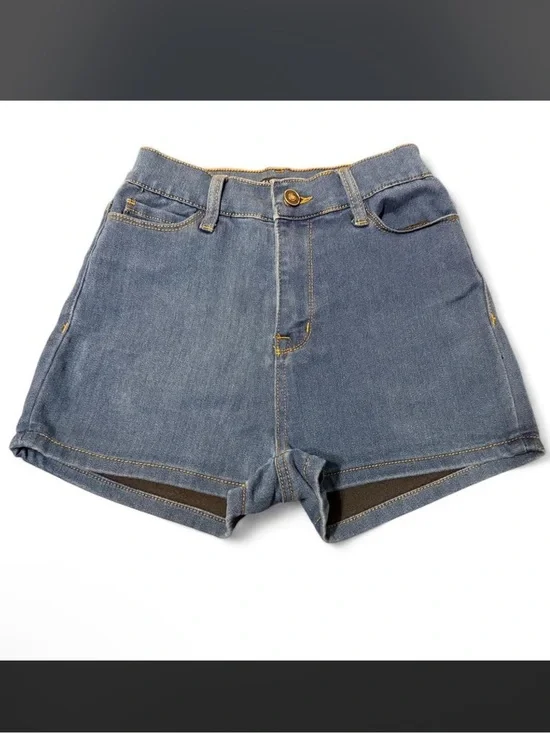 Fashion Nova Jean Shorts Denim High Rise Stretch Sz 3 Medium Wash