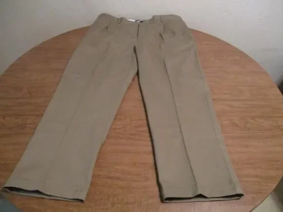 LANDS END MENS TRADITIONAL FIT CHINO PANTS BROWN SIZE 42