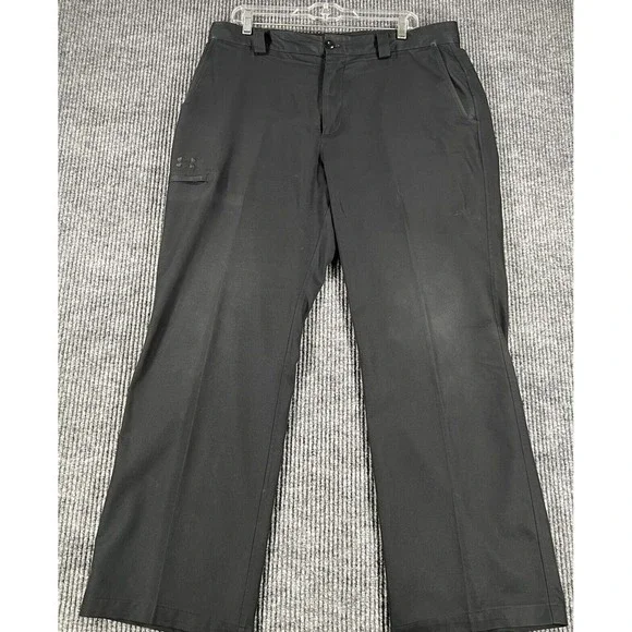Under Armour Pants Performance Mens Size 36/30 Black Chino Golf Lightweight