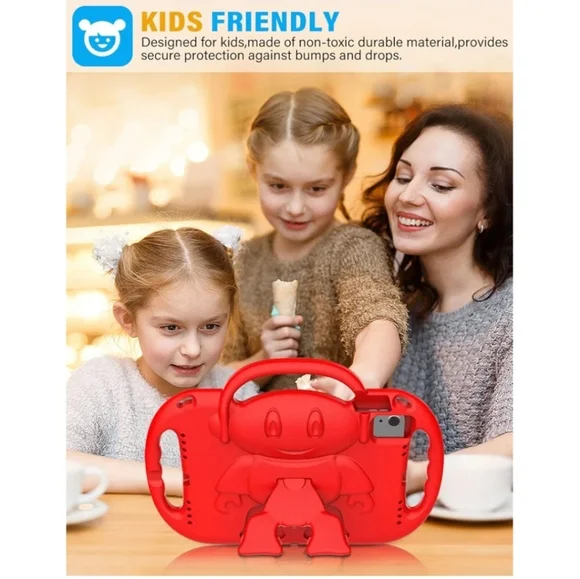 2/$25 Red Kids iPad Tablet Protector Case With Stand