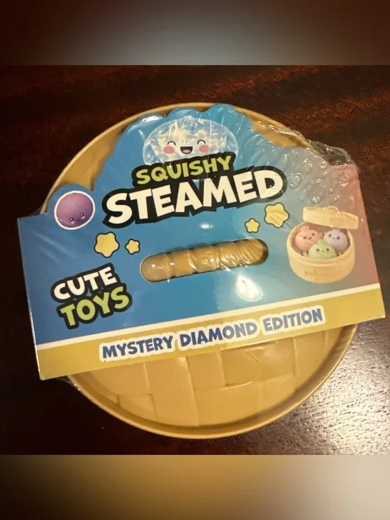 Cute Squishy Steamed Buns Mystery Diamond Edition Buns Stress Relief Fidget NEW