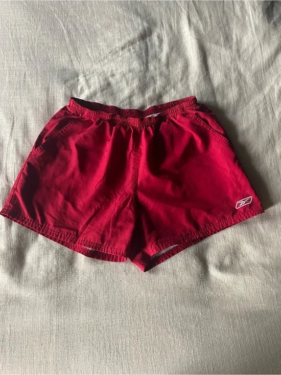 Vintage Red Reebok Track Shorts