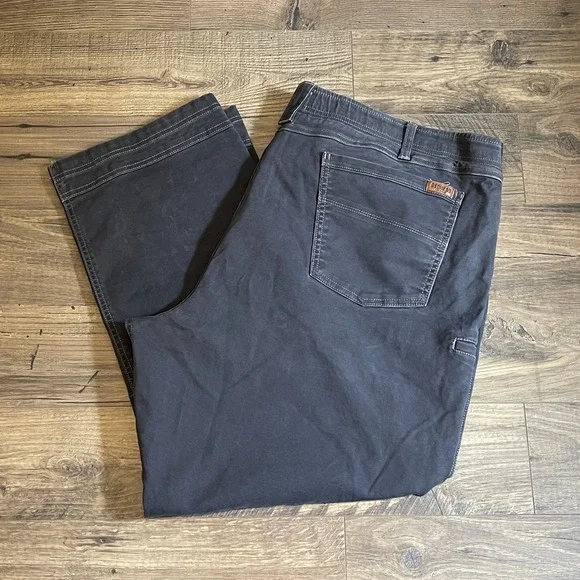 RedHead Mens Utility Carpenter Pants Charcoal Gray Stretch Canvas 48x30 Workwear