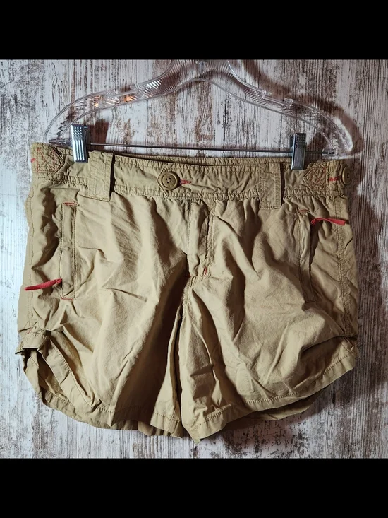 Steve & Barry's Tan Cargo Shorts with Pink Accents Size 12