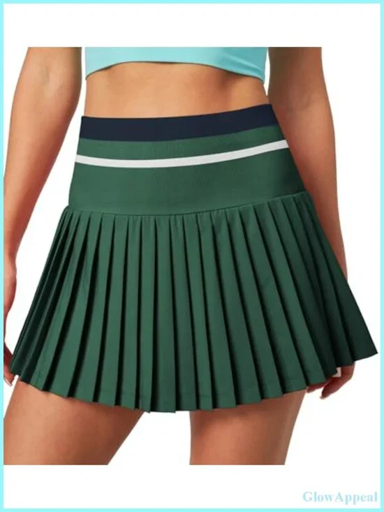 Women's Pleated Tennis Skirt with Pockets High Waisted Golf Skort Athletic Skirt