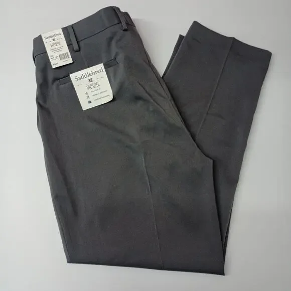 Saddlebred Straight‎ Fit Dress Pants Men's Size 40x29 Gray