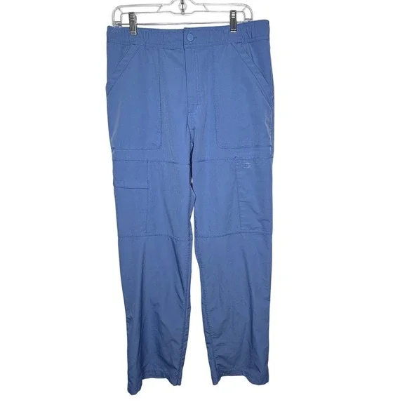 Dickies Dynamix DK110‎ Blue Ceil Cargo Scrub Pants Mens M Straight Leg Stretch