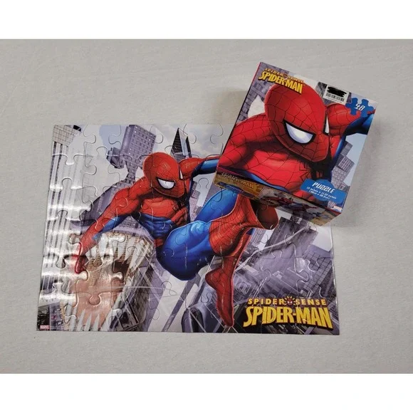 Cardinal Marvel Spider-Man in the Spider Sense 48-Piece Jigsaw Puzzle - Complete