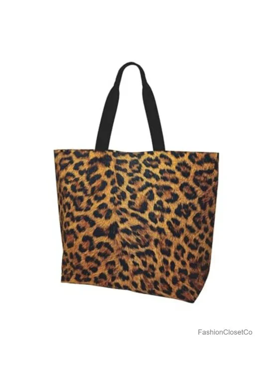 Canvas Tote Bag for Women Reusable Grocery Bag with Inner Pocket Casual