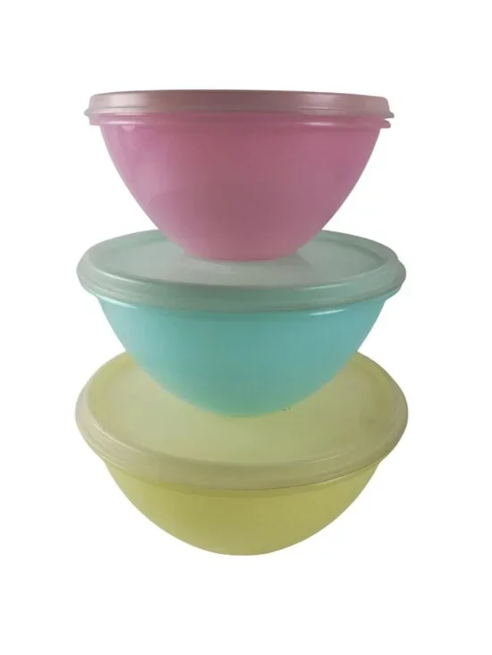 Tupperware 6pc Wonderlier Nesting Bowl W/Lids Set 233/234/235 Vintage