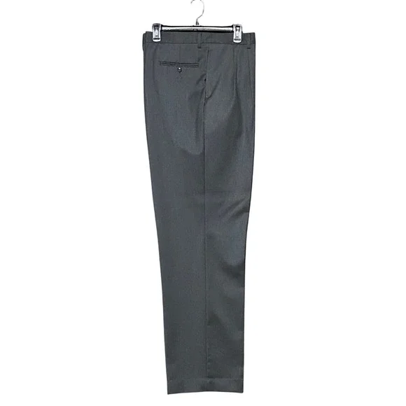 Jos. A. Bank Executive Collection Mens 44L Charcoal Grey 100% Wool Pleated Pants