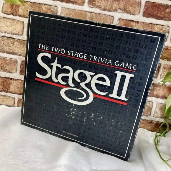 VTG 1985 Milton Bradley Stage II, The Two Stage Trivia Game, Complete, Used