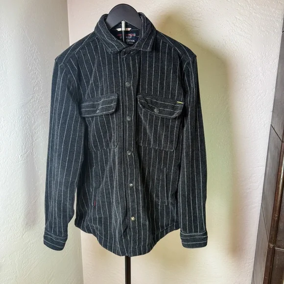 Undercut Authentic Casuals Rookie Edition Pinstripe Button Up Shirt Size L