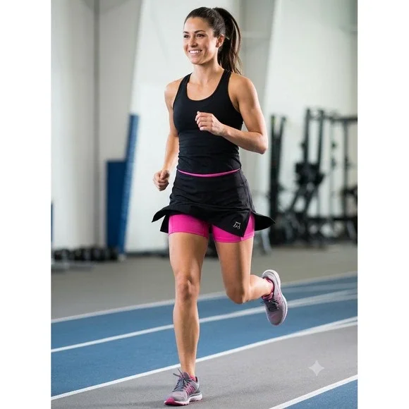 Skirt Sports Womens Gym Girl Ultra Skort Black Pink Running Tennis Skirt Large