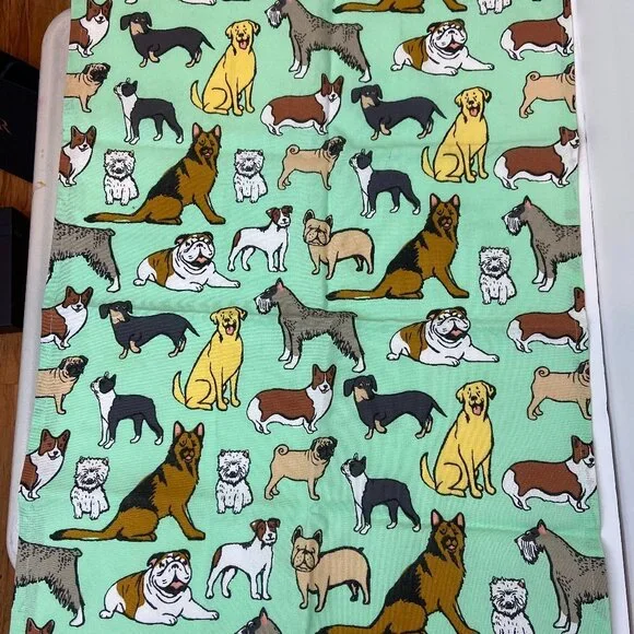 NWOT Kitchen Towel 100% cotton Dog portraits