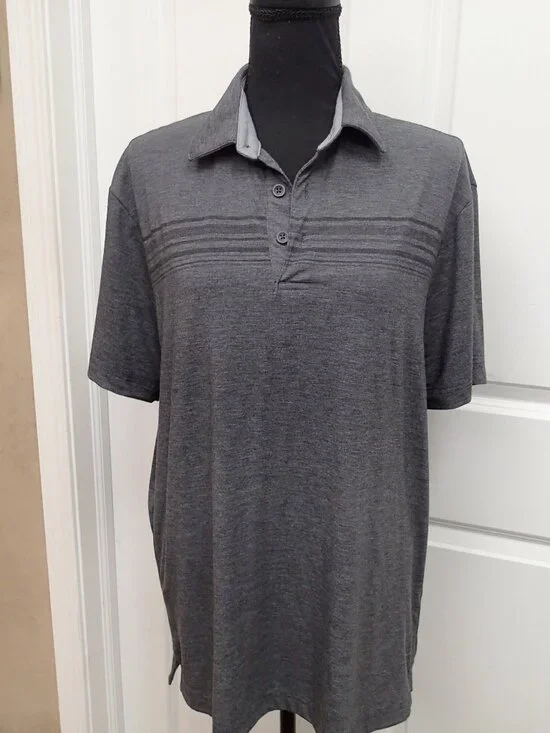 Men's George Gray Polo Shirt Size Medium 38-40