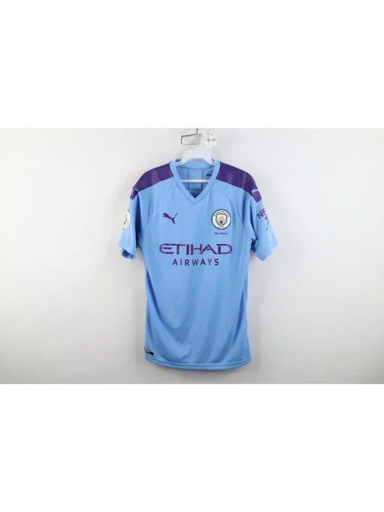 Puma Mens Medium 2019 Kun Aguero Manchester City Soccer Jersey Futbol Blue #10