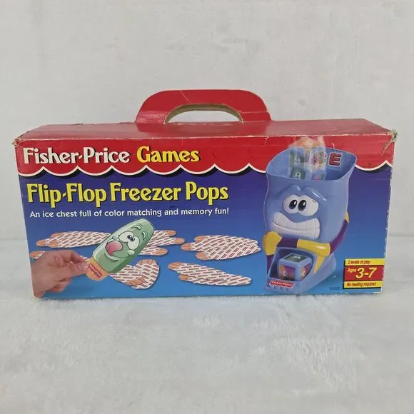 Vintage 1998 Fisher-Price Flip-Flop Freezer Pops Memory Game Complete