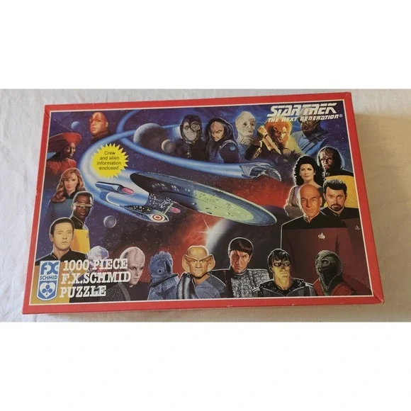Vintage‎ Star Trek The Next Generation 1000 Piece Puzzle F.X. Schmid Complete