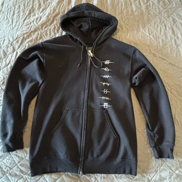 Ripple Junction Black Hoodie Unisex Size Small