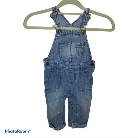 Genuine Kids OshKosh Striped Denim Overalls