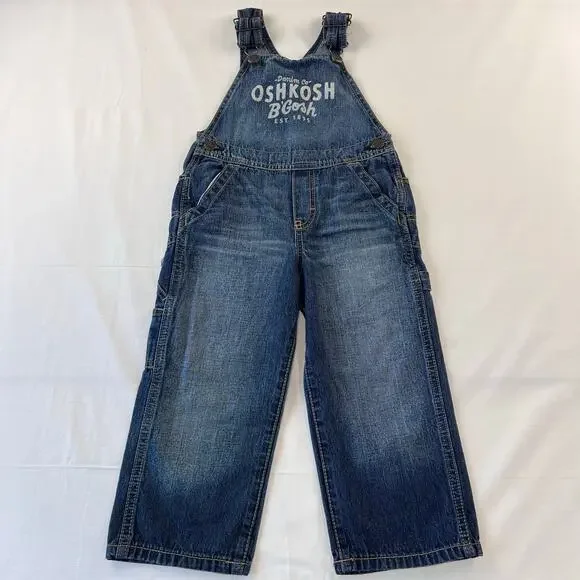 Oshkosh B’gosh Kids Denim Overalls Size 3T Boys Girls