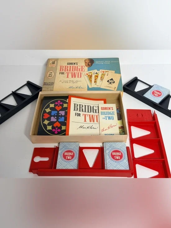 Vintage 1964 Goren's Bridge for Two Card Board Game Milton Bradley Complete 4401