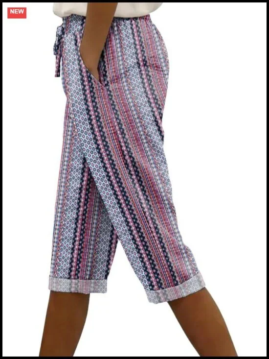 Women's Bermuda Shorts Lightweight Drawstring Knee Length with Pockets