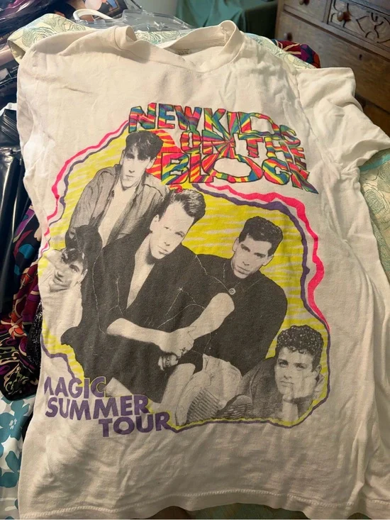 White New Kids On The Block Magic Summer Tour Graphic Tee