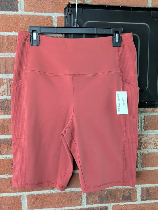 Cato Lifestyle High Rise Marsala Ribbed Bike Shorts Size L