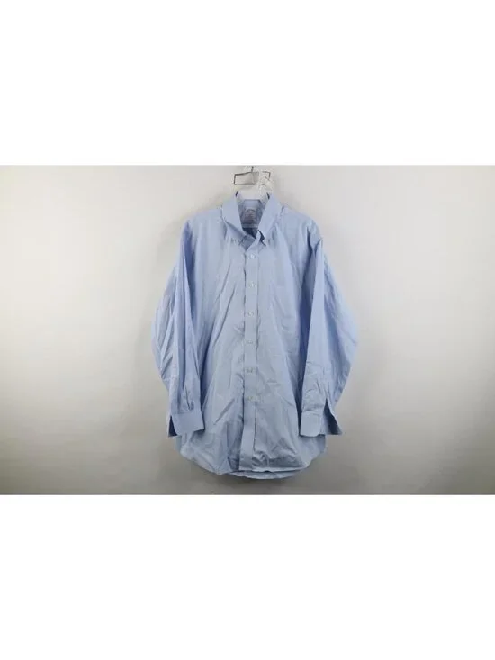Vtg Brooks Brothers Mens 16.5 32/33 Original Cotton Button Down Shirt OCBD Blue