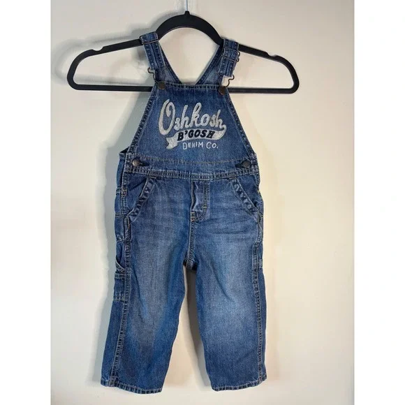 OshKosh‎ B'gosh Kids Denim Overalls Size 24 Months Blue Bib Pants
