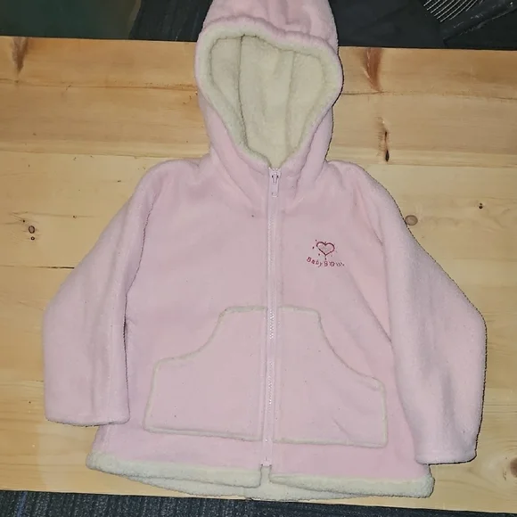 Vintage OshKosh B'gosh Pink Hooded Fleece Jacket