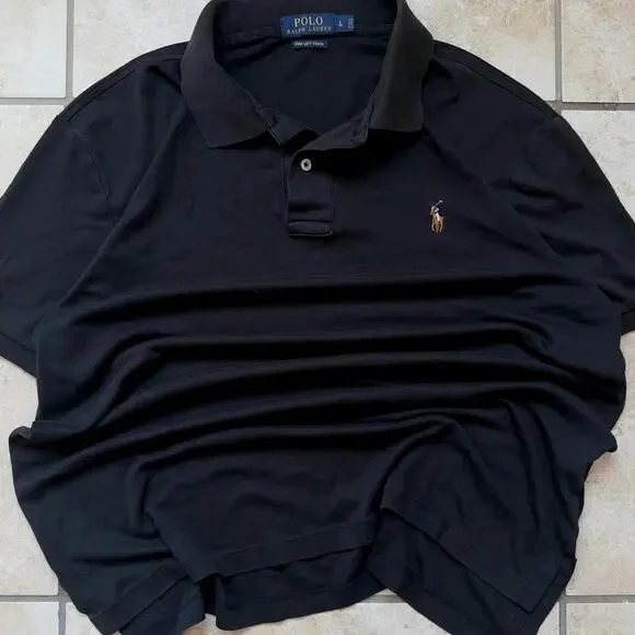 Polo by Ralph Lauren Pima Soft Touch Short Sleeve Polo Shirt - Size L