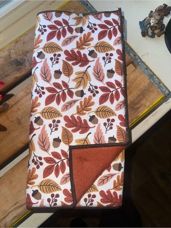 Leaves & Acorns Drying Mat ~ New