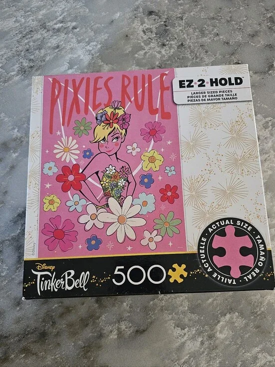 Ceaco Disney Tinker Bell Pixies Rule Jigsaw Puzzle 500 Piece EZ 2 Hold Large