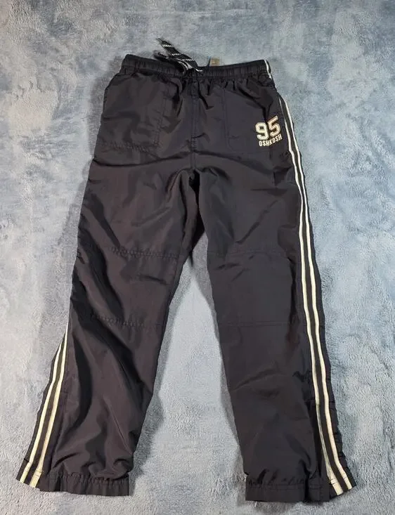 OshKosh B’gosh Boys Size 12 Navy Jersey Lined Windbreaker Track Pants