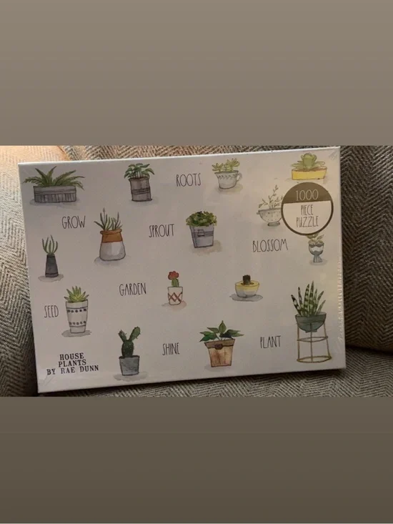 NWT RAE DUNN 1000 COUNT PUZZLE ACTIVITY SEALED MISC PLANTS