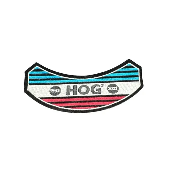 NEW 2021 HOG Harley Davidson Owners‎ Group Patch Badge Jacket Wings Rocker Black