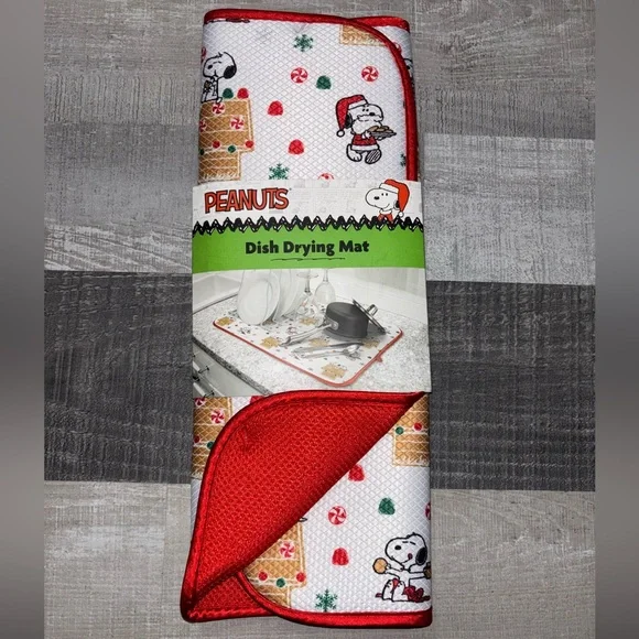 🌲Peanuts Snoopy Holiday Dish Drying Mat