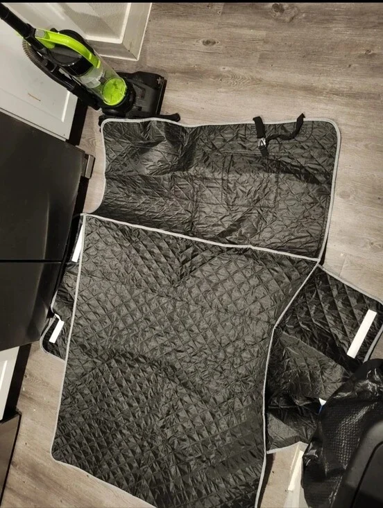 1pc Black Car Trunk Mat With Raised Edges For Anti-Slippery And Waterproof...