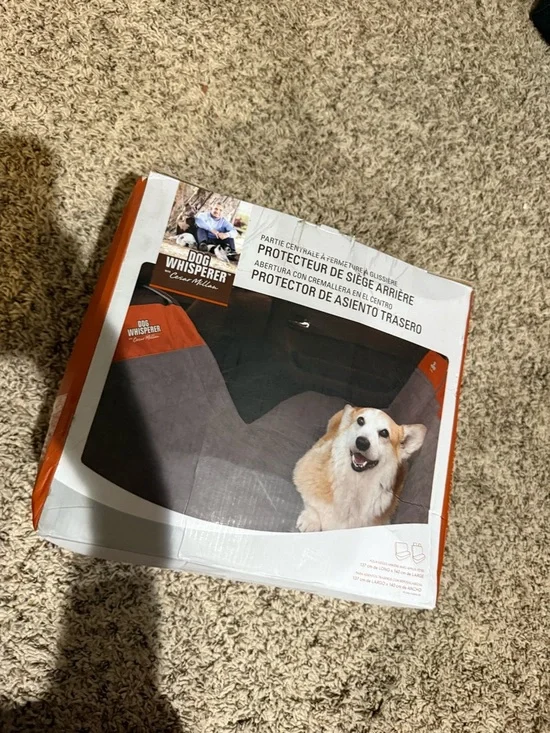 Rear Seat Protector - Orange and Gray