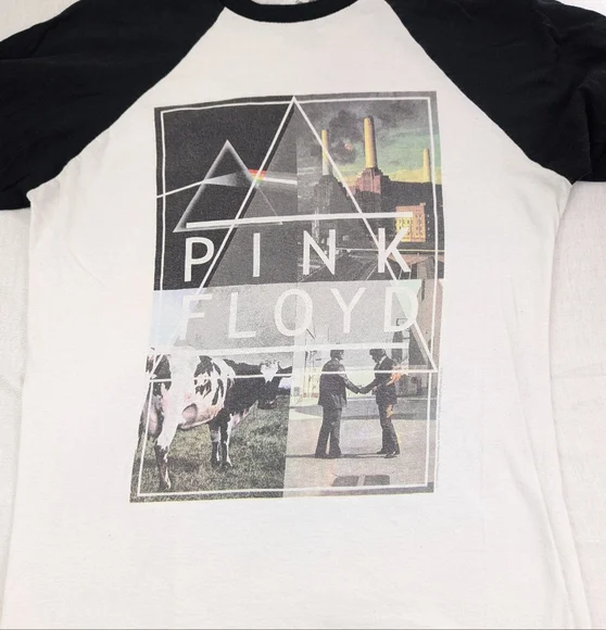 Pink Floyd Long Sleeve Jersey Tee By Liquid Blue Album Covers Collage Medium