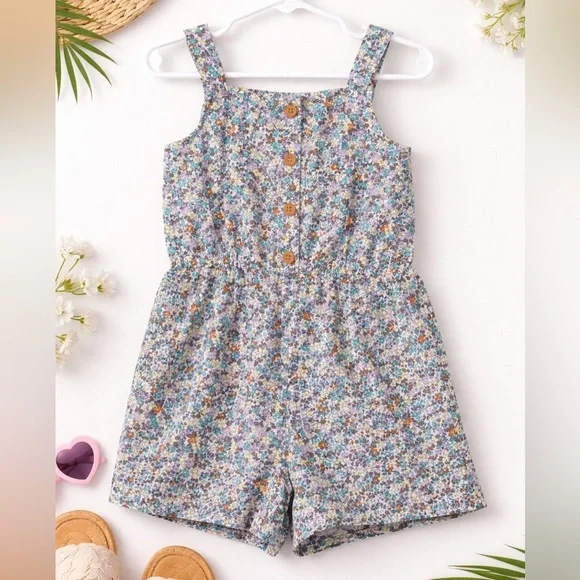 OshKosh B’gosh Floral Romper Toddler Girls Size 4T