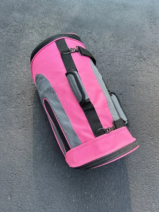 EliteField Deluxe Soft Airline-Approved Dog & Cat Carrier Bag, Pink/Gray