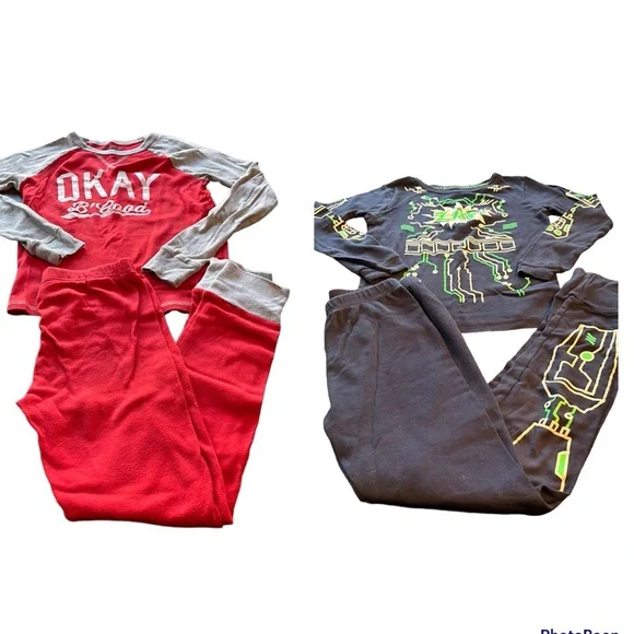 Bundle of 2 Kids Long Pajama Sets sz 10