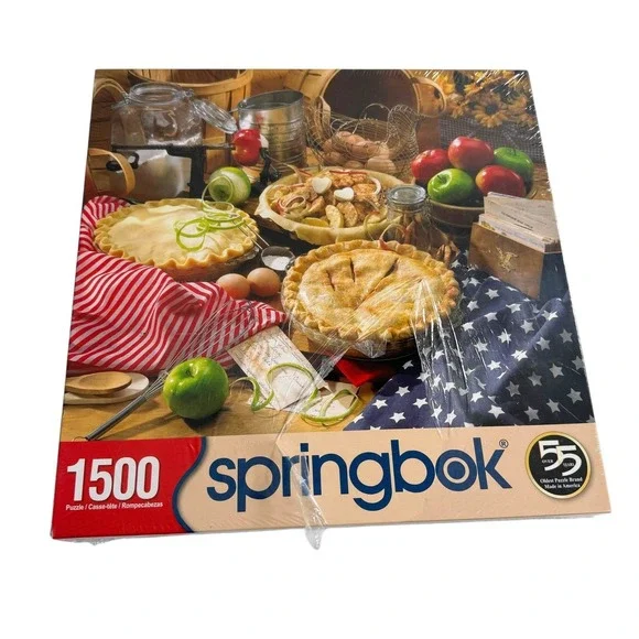 Springbok Apple Pie 1500 Pieces Puzzle NEW Torn‎ Cellophane