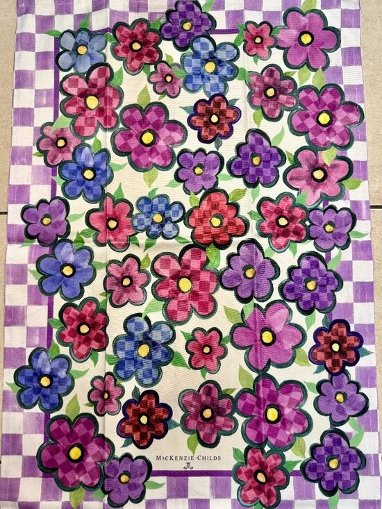 MacKenzie-Childs Posy Printed Cotton Dish Towel